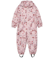 Minymo Softshelldragt - Peach Whip m. Blomster Minymo Softshelldragt - Peach Whip m. Blomster