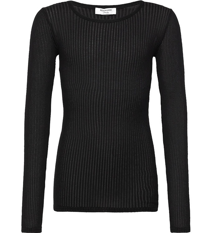 Rosemunde Bluse - Rib - Baku - Sort