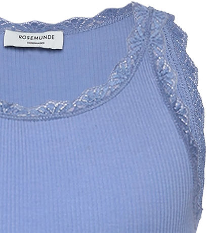 Rosemund Top - Lang - Rib - Balta - Blue Heaven m. Blonder