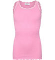 Rosemund Top - Lang - Rib - Balta - Prism Pink m. Blonder Rosemund Top - Lang - Rib - Balta - Prism Pink m. Blonder