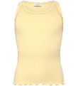 Rosemunde Top - Rib - Balta - Pastel Yellow m. Blonder