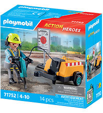 Playmobil Action Heroes - Byggearbejder - 71752 - 14 Dele Playmobil Action Heroes - Byggearbejder - 71752 - 14 Dele