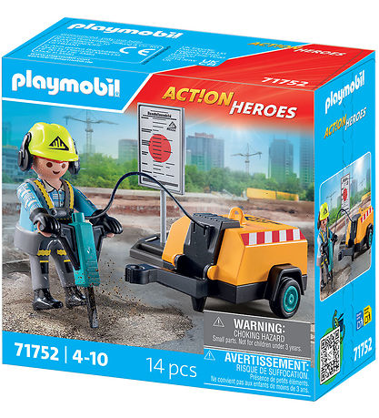 Playmobil Action Heroes - Byggearbejder - 71752 - 14 Dele Playmobil Action Heroes - Byggearbejder - 71752 - 14 Dele