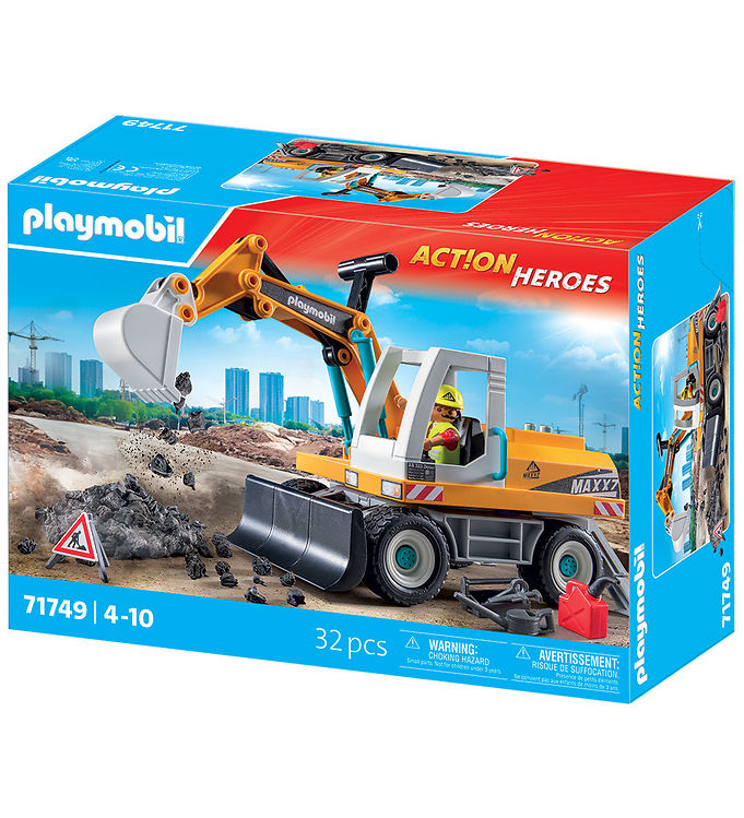 Playmobil Action Heroes - Stor Gravemaskine - 71749 - 32 Dele