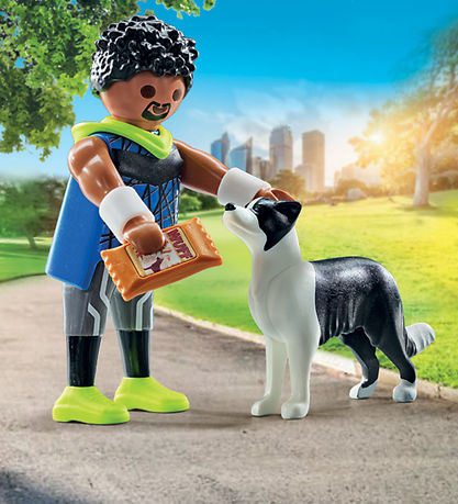 Playmobil MyLife - Jogger med Border Collie - 71740 - 7 Dele