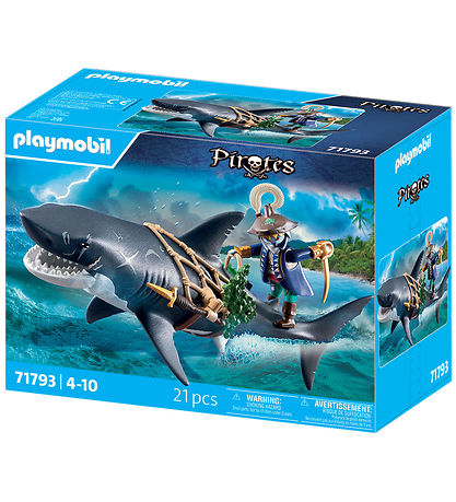 Playmobil Pirates - Kæmpehaj med Pirat - 71793 - 21 Dele