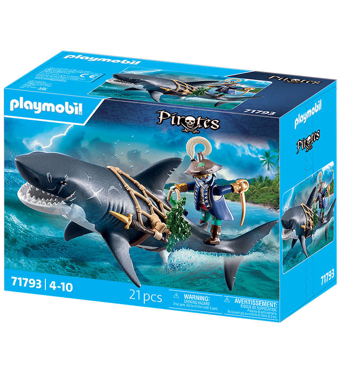 Playmobil Pirates - Kæmpehaj med Pirat - 71793 - 21 Dele