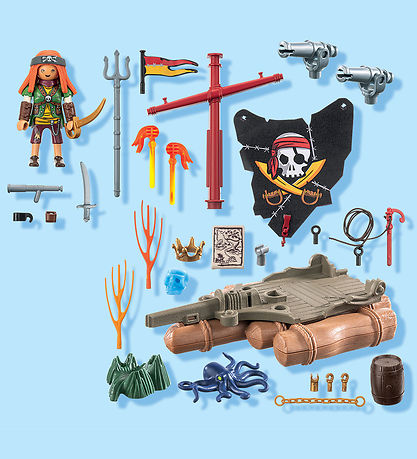 Playmobil Pirates - Piratflåde med Skat - 71794 - 41 Dele Playmobil Pirates - Piratflåde med Skat - 71794 - 41 Dele