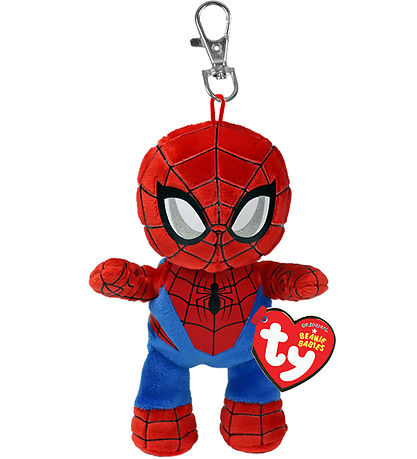 Ty Nøglering m. Bamse - Marvel - 10 cm - Spiderman