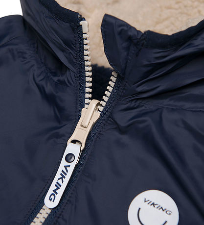 Viking Fleecejakke - Vendbar - Play - Navy/Beige