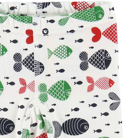 Katvig Leggings - Hvid m. fisk Katvig Leggings - Hvid m. fisk