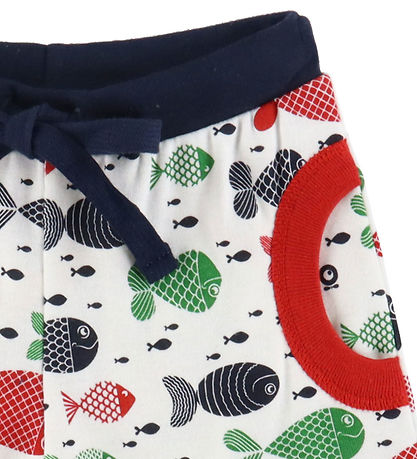 Katvig Shorts - Hvid m. Fisk