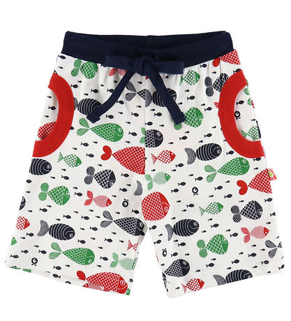 Katvig Shorts - Hvid m. Fisk Katvig Shorts - Hvid m. Fisk