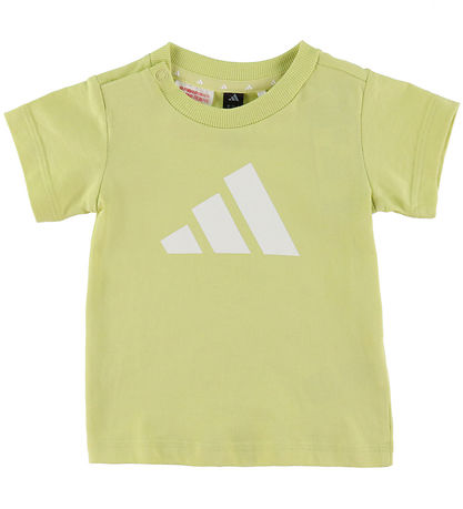adidas Performance Sæt - T-shirt/Shorts - 160 - Powder Yellow/Hv adidas Performance Sæt - T-shirt/Shorts - 160 - Powder Yellow/Hv
