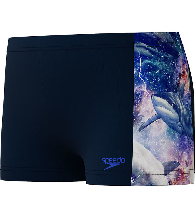 Speedo Badebukser - Digital Panel - Navy m. Hajer