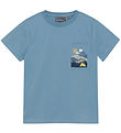 Color Kids T-shirt - Faded Denim m. Print