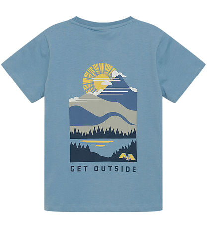 Color Kids T-shirt - Faded Denim m. Print Color Kids T-shirt - Faded Denim m. Print