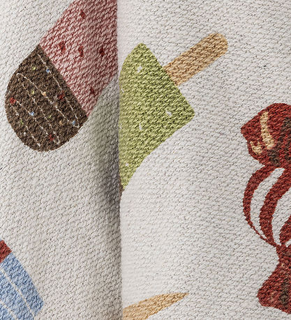 Bloomingville Mini Tæppe - 160x130 cm - Sweets Plaid - Nature