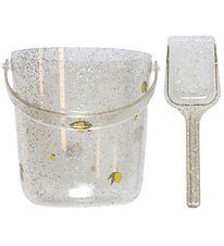 Konges Sløjd Strandsæt - Spand/Skovl - Glitter - Citron Konges Sløjd Strandsæt - Spand/Skovl - Glitter - Citron