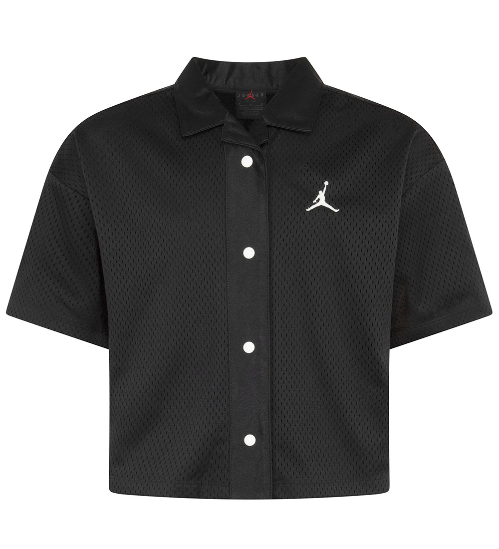 Jordan Hemd k/ä - Dri-Fit - Schwarz m. Logo - Jordan - 10-12 Jahre (140-152) - Hemd/Bluse K/Ä