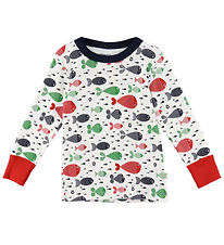 Katvig Bluse - Navy m. Fisk Katvig Bluse - Navy m. Fisk