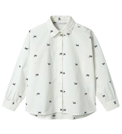 Name It Overhemd - NkfFilippas - Oversize - Bright White m. Vlin