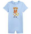 Polo Ralph Lauren Sommerdragt - Lyseblå m. Bamse Polo Ralph Lauren Sommerdragt - Lyseblå m. Bamse