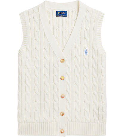Polo Ralph Lauren Vest - Strik - Hvid Polo Ralph Lauren Vest - Strik - Hvid