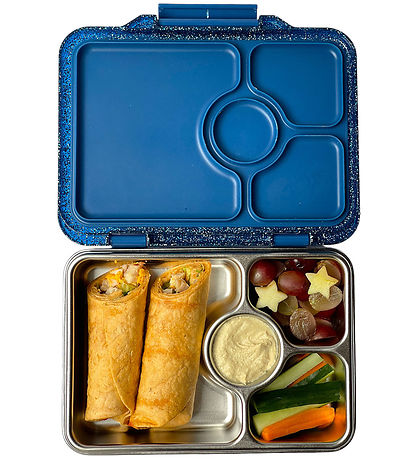 Yumbox Madkasse m. 4 Rum - Bento Steel - Twilight Glitter Yumbox Madkasse m. 4 Rum - Bento Steel - Twilight Glitter