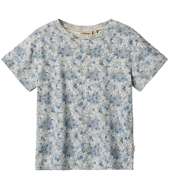 Wheat T-shirt - Ella - Blue Summer Flowers