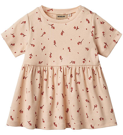 Wheat Kjole - Rib - Anna - Rose Water Flowers Wheat Kjole - Rib - Anna - Rose Water Flowers