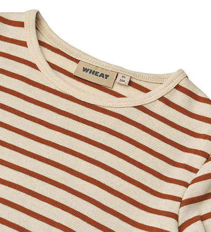 Wheat Bluse - Stig - Warm Caramel Stripe