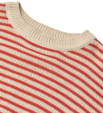 Wheat Blouse - Knitted - Leise - Red Stripe