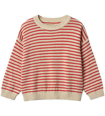 Wheat Blouse - Knitted - Leise - Red Stripe