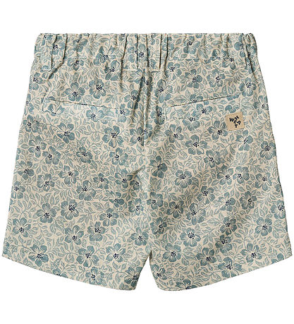 Wheat Shorts - Elvig - Aqua Hawaii Flowers