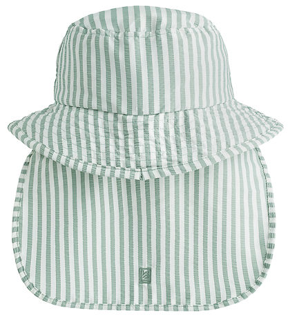 Liewood Badehat - Damona - UV40 - Stripe Peppermint/Crisp White