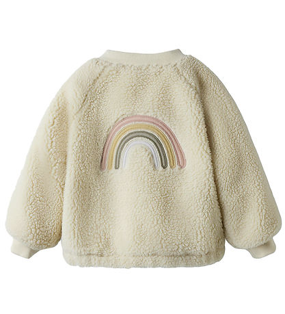 Lil' Atelier Fleecejakke - NmnLajo - Turtledove/Rainbow