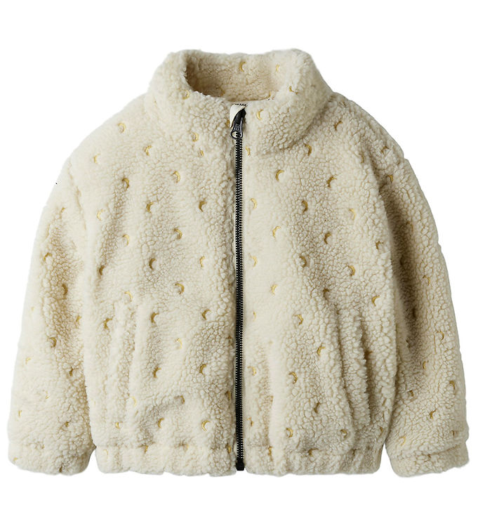 Lil' Altelier Fleecejakke - NmnNalo - Turtledove/Moon EMB