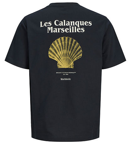 Jack & Jones T-shirt - JorParos - Black/YELLOW CLAM