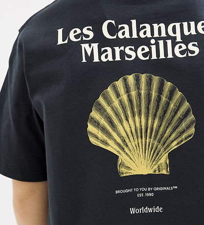 Jack & Jones T-shirt - JorParos - Black/YELLOW CLAM