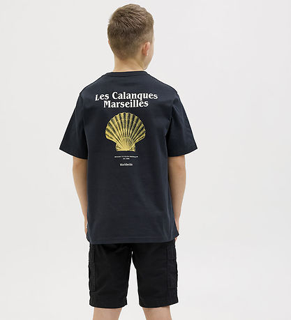 Jack & Jones T-shirt - JorParos - Black/YELLOW CLAM