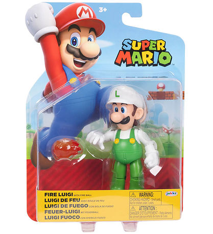 Super Mario Figur - 11 cm - Fire Luigi