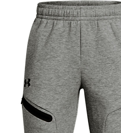 Under Armour Bukser - Unstoppable - Gråmeleret/Sort
