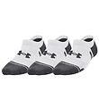 Under Armour Ankelsokker - 3-pack - Hvit m. Grå