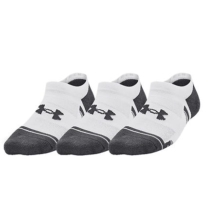 Under Armour Ankelsokker - 3-pack - Hvit m. Grå
