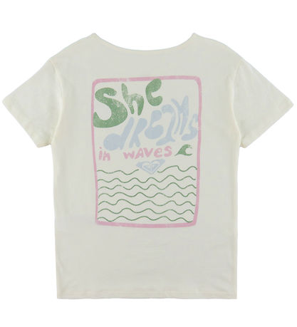 Roxy T-shirt - Day Duck Night Vintage - Egret w. Print