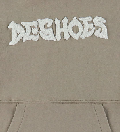 DC Shoes Hættetrøje - Mortar - Crockery m. Hvid