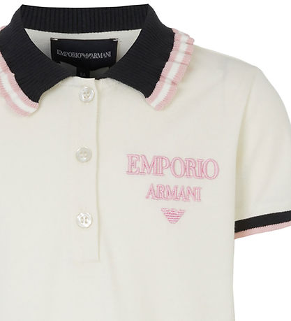 Emporio Armani Kjole - Off White/Navy