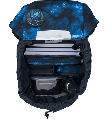 Beckmann Skoletaske - Classic Maxi - Tech Rex - Sort