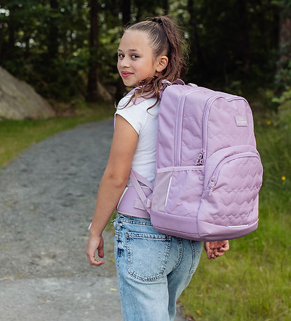 Beckmann Skoletaske - Sport Junior - Padded Hearts - Pink